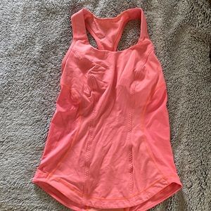 Pink lululemon workout tank